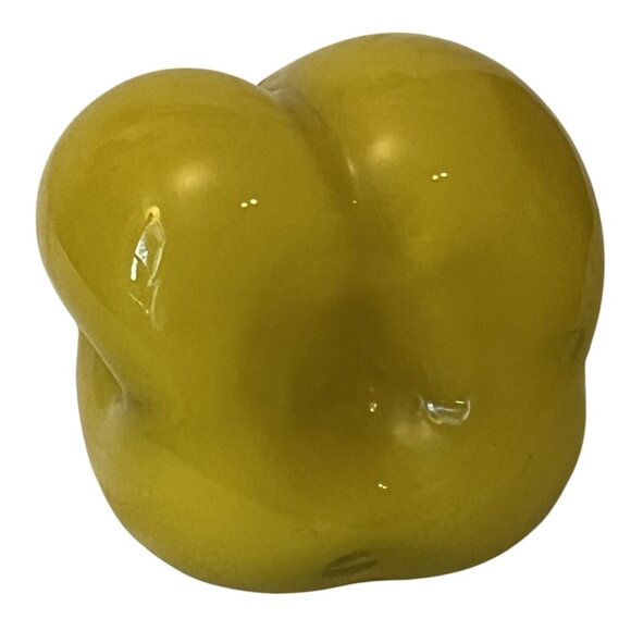 Handmade Glass Yellow Bell Pepper Decorative Accent VTG - Picture 6 of 6